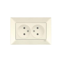 Розетка подвійна Viko Meridian Крем