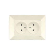 Розетка подвійна Viko Meridian Крем