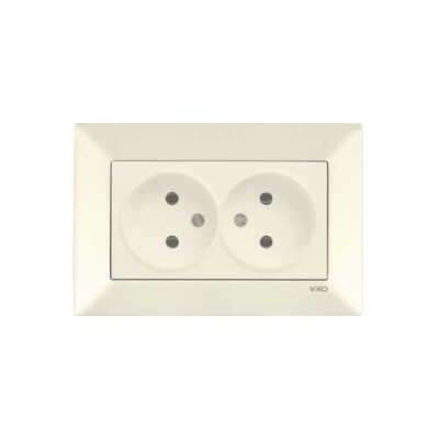Розетка подвійна Viko Meridian Крем