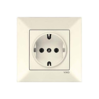 Розетка одинарна з заз. Viko Meridian Крем