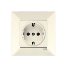 Розетка одинарна з заз. Viko Meridian Крем