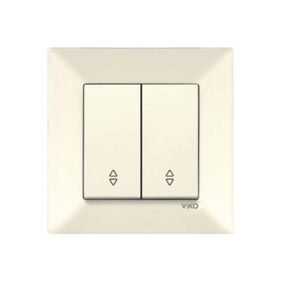 Вимикач подвійний прохідний Viko Meridian Крем