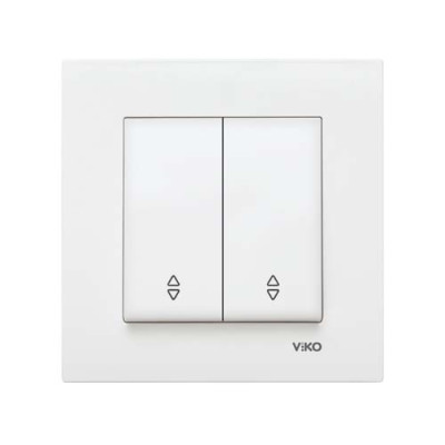 Вимикач подвійний прохідний Viko Karre Білий