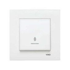Вимикач одинарний прохідний з підсвіткою Viko Karre Білий