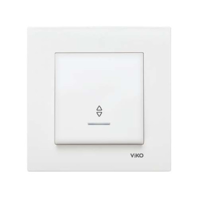 Вимикач одинарний прохідний з підсвіткою Viko Karre Білий