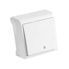 Вимикач одинарний зовнішній прохідний Viko Vera Білий