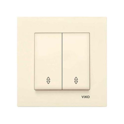 Вимикач подвійний прохідний Viko Karre Крем