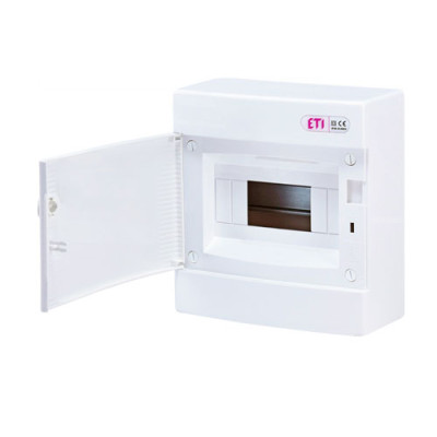 Щит зовн. розподільчий ECT 8 PO (8мод.БІЛІ.дверці)