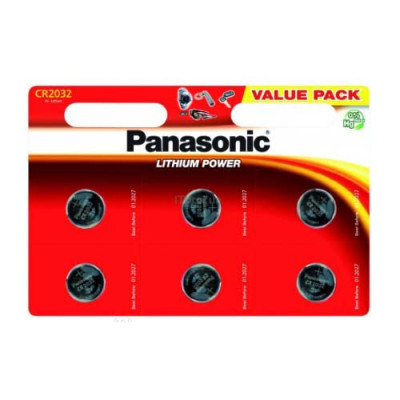 Батарейка Panasonic CR 2032 BLI 6 LITHIUM