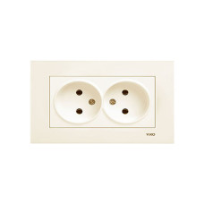 Розетка 2-на  накладна Viko Vera крем  ІР20