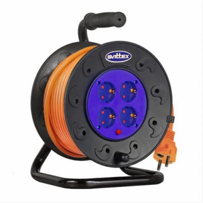 Подовжувач на котушці "Svittex" (3х2,5) 50м.