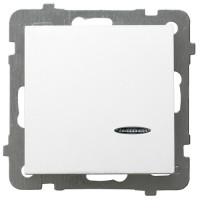 Вимикач одинарний з підсвіткою без рамки Ospel AS Білий