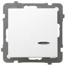 Вимикач одинарний з підсвіткою без рамки Ospel AS Білий