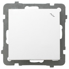 Вимикач одинарний прохідний без рамки Ospel AS Білий