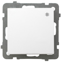 Вимикач одинарний реверсивний без рамки  Ospel AS Білий