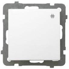 Вимикач одинарний реверсивний без рамки  Ospel AS Білий