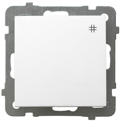 Вимикач одинарний реверсивний без рамки  Ospel AS Білий