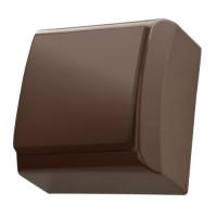 Вимикач одинарний зовнішній Ospel BIS коричневий