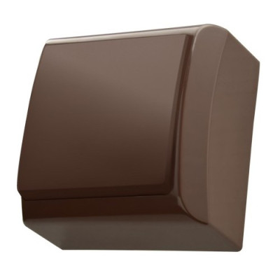 Вимикач одинарний зовнішній Ospel BIS коричневий