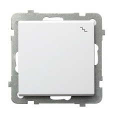 Вимикач 1-й прохідний без рамки Ospel Sonata Білий