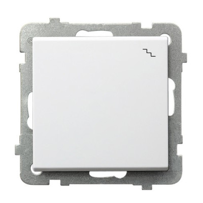 Вимикач 1-й прохідний без рамки Ospel Sonata Білий