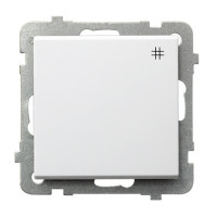 Вимикач 1-й реверсивний без рамки Ospel Sonata Білий