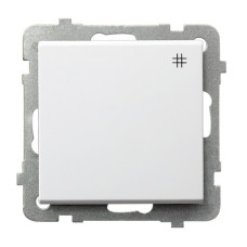 Вимикач 1-й реверсивний без рамки Ospel Sonata Білий