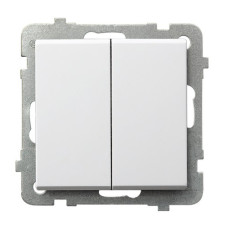 Вимикач 2-й без рамки Ospel Sonata Білий