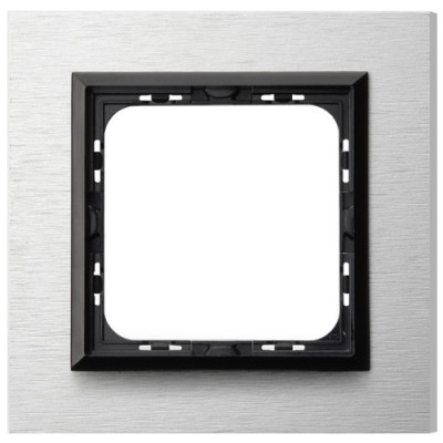 рамка 1-а горизонтальна Полірований алюміній Ospel Sonata