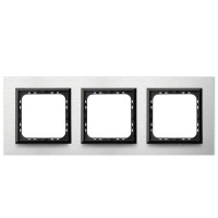 рамка 3-а горизонтальна Полірований алюміній Ospel Sonata