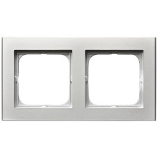 Рамка 2-а горизонтальна Срібло матове Ospel Sonata