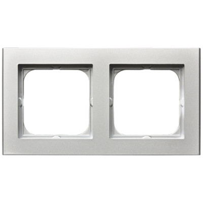 Рамка 2-а горизонтальна Срібло матове Ospel Sonata