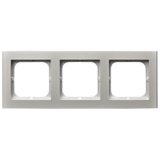 Рамка 3-а горизонтальна Срібло матове Ospel Sonata