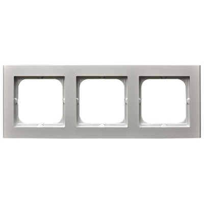 Рамка 3-а горизонтальна Срібло матове Ospel Sonata