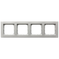 Рамка 4-а горизонтальна Срібло матове Ospel Sonata