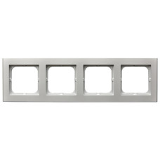 Рамка 4-а горизонтальна Срібло матове Ospel Sonata