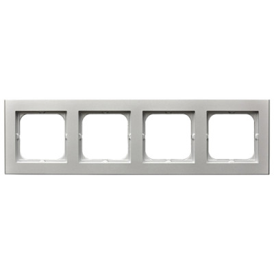 Рамка 4-а горизонтальна Срібло матове Ospel Sonata