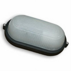 Світильник  60W овал, вологозахищений Чорний (метал/скло)