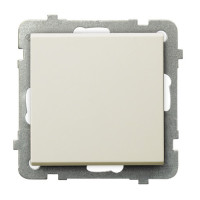 Вимикач одинарний без рамки Ospel Sonata Крем