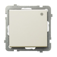Вимикач одинарний реверсивний без рамки Ospel Sonata Крем