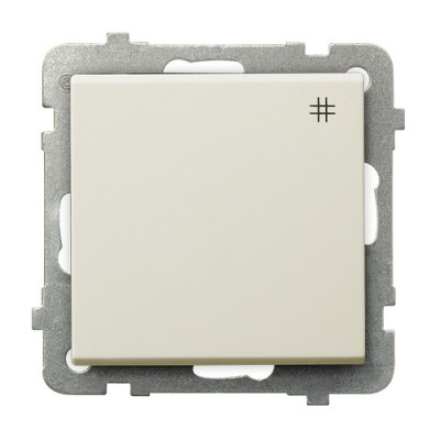 Вимикач одинарний реверсивний без рамки Ospel Sonata Крем