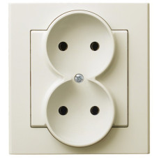 Розетка подвійна Ospel Sonata крем