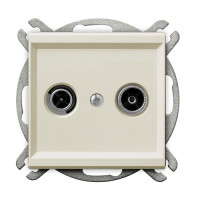Розетка телевізійна без рамки Ospel Sonata крем