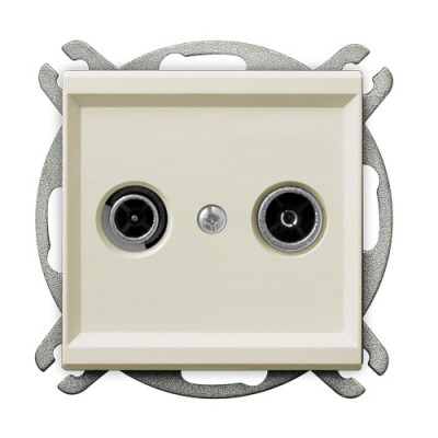 Розетка телевізійна без рамки Ospel Sonata крем