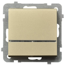 Вимикач 1-й з підсвіткою без рамки Ospel Sonata Золото