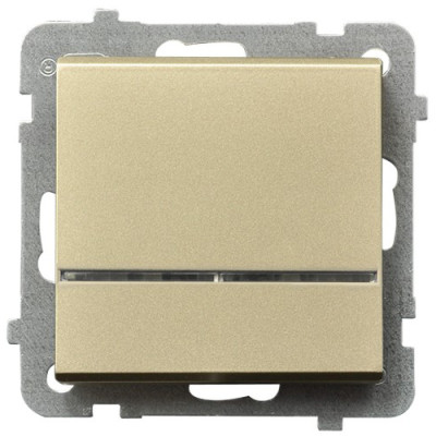 Вимикач 1-й з підсвіткою без рамки Ospel Sonata Золото