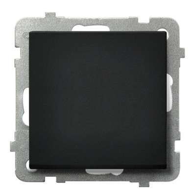 Вимикач 1-й без рамки Ospel Sonata Чорний