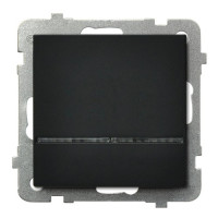 Вимикач 1-й з підсвіткою без рамки Ospel Sonata Чорний