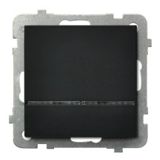 Вимикач 1-й з підсвіткою без рамки Ospel Sonata Чорний