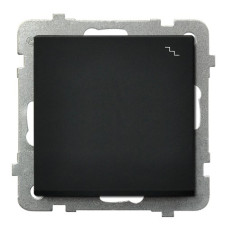 Вимикач 1-й прохідний без рамки Ospel Sonata Чорний